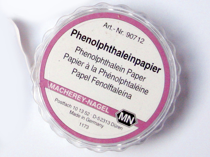 Phenolphthalein paper